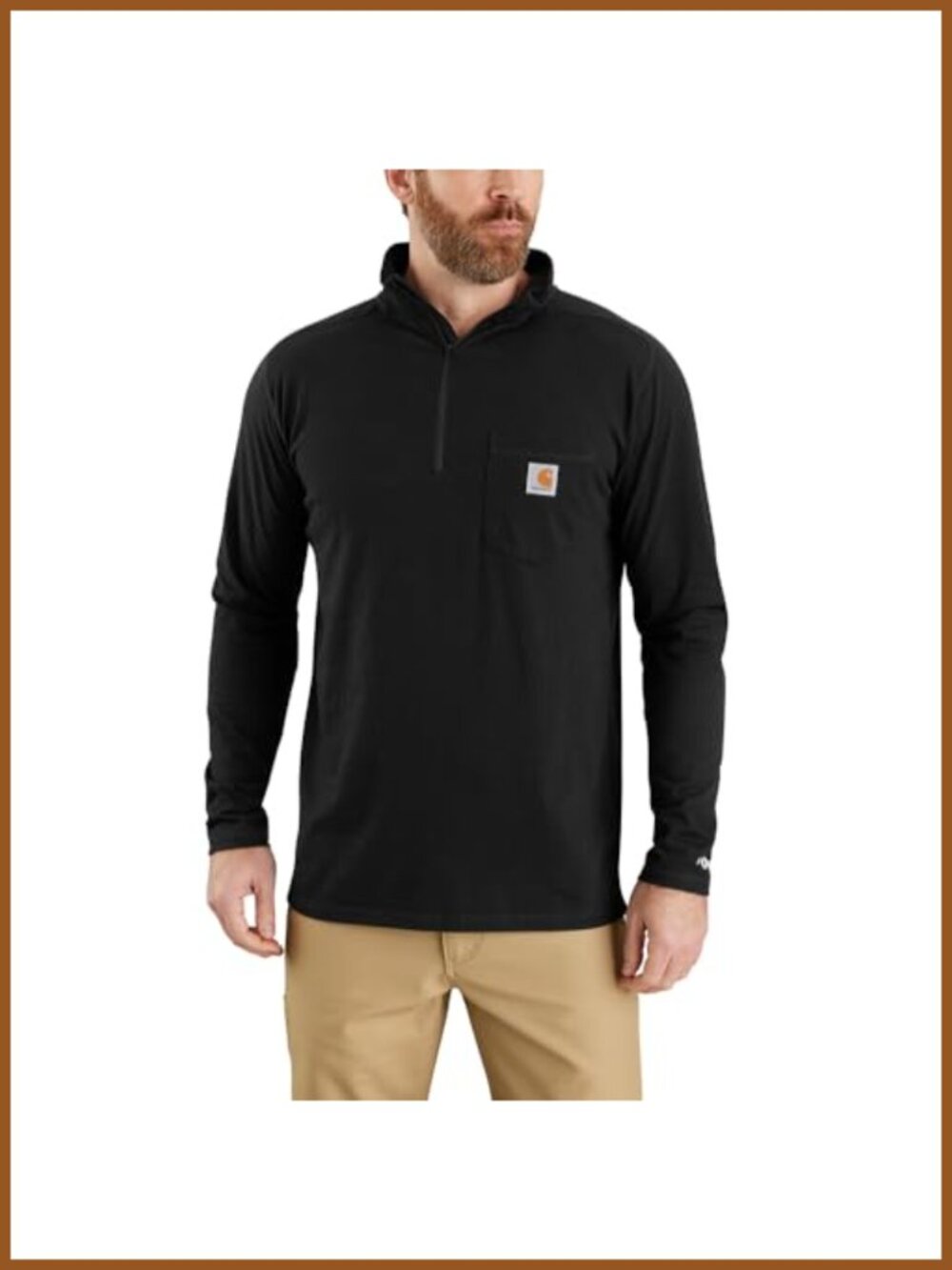 Force Relaxed Fit Quarter Zip Pocket T-Shirt